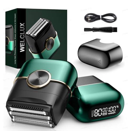 Image of Rechargeable Electric Razor for Men: Mini Foil Shavers for Men with 4 Floating Blades - Dual-Speed & LED Display, 120Min Runtime, IPX7 Waterproof Face Shaver, USB-C