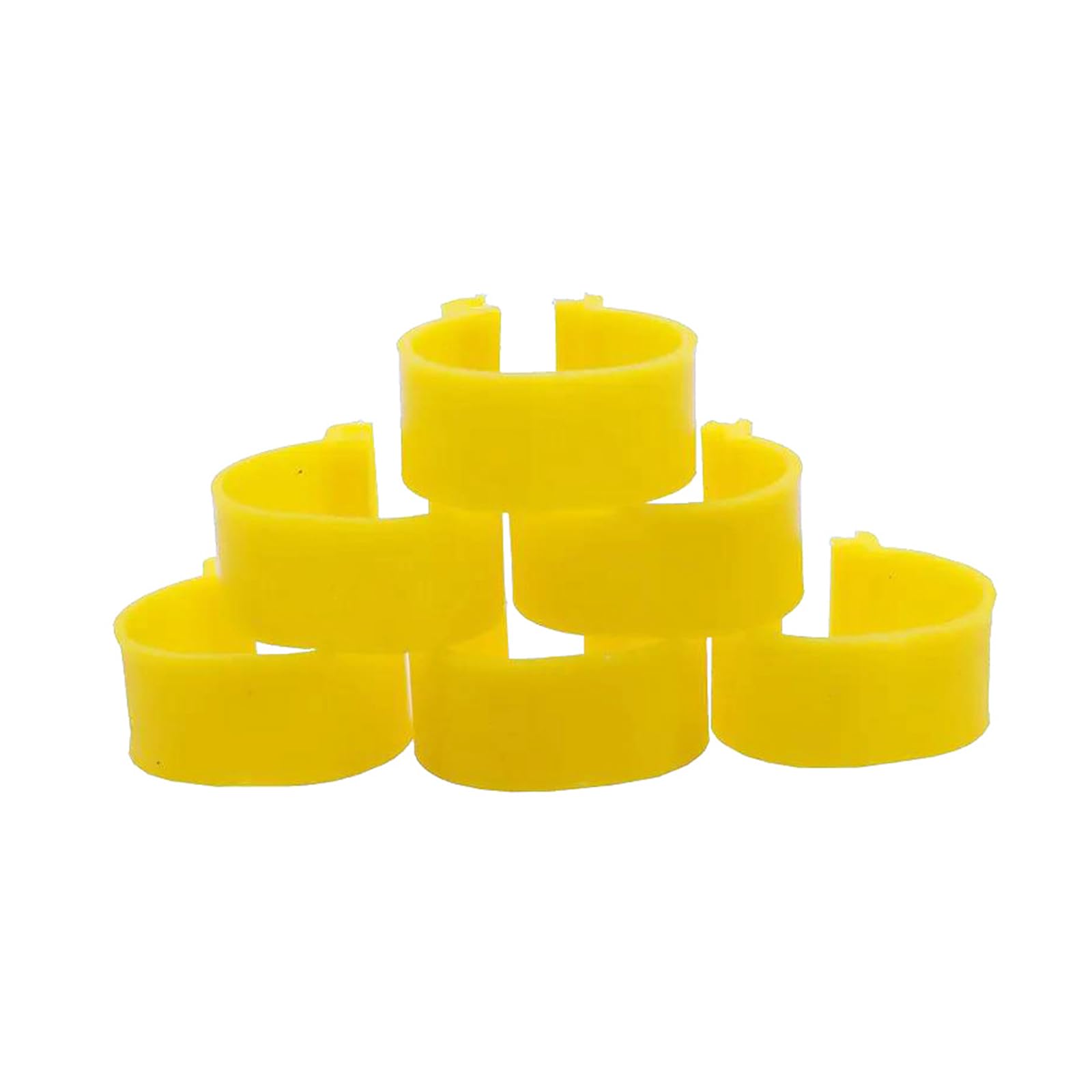 1000 pezzi di anelli semplici per zampe di pollame, diametro interno 16 mm, per l'identificazione di polli e piccioni,Bianco 1000 pezzi,Diametro interno 16 mm
