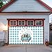 Garage Door Banner 6.9x16ft,Watercolor Farm Truck Dogs Garage Door Cover Porch Large Backdrop Banners Wall Decorations for Indoor Outdoor Holiday Party,Blue Checker All You Need Quote