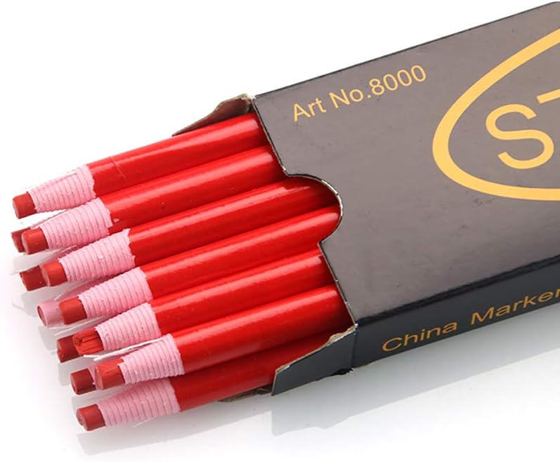 12 Pieces Sewing Mark Chalk Pencil Tailor's Marking and Tracing Tools Free Cutting Chalk Sewing Fabric Pencil，6 Colors (Black)