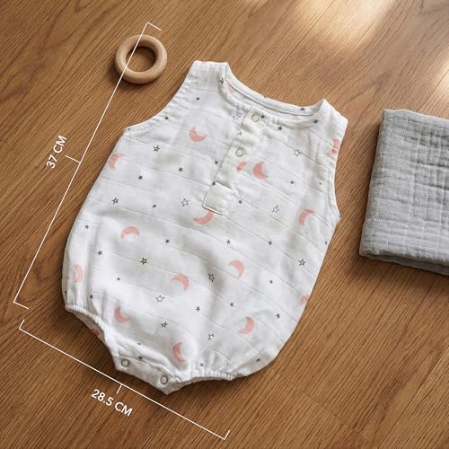 Image of The White Cradle Muslin Jhabla for Newborn Baby, Organic Cotton Vest