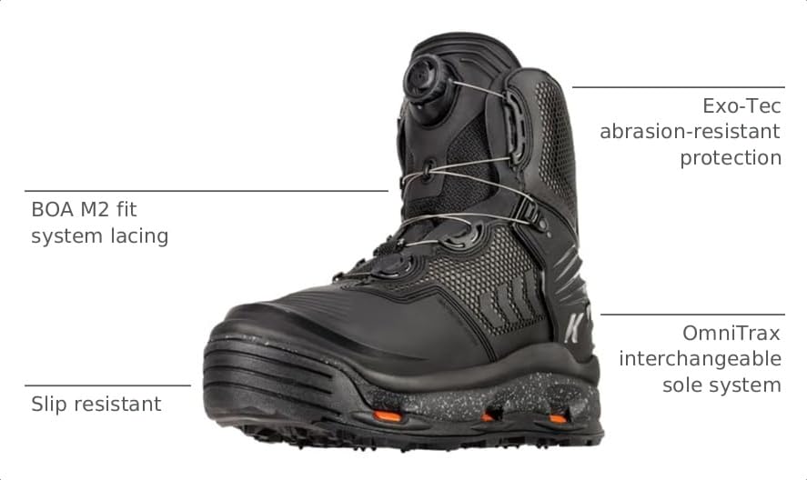 Image of Korkers River Ops Boa Wading Boots - Guide-Caliber Performance with BOA - Includes Interchangeable Soles