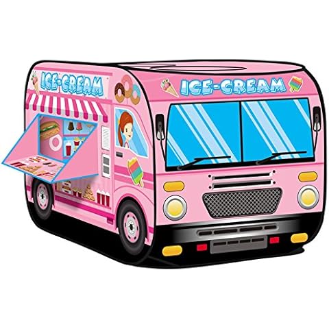 Kiddie Play Ice Cream Truck Pop Up Kids Play Tent for Boys & Girls Indoor Outdoor Toy Cover