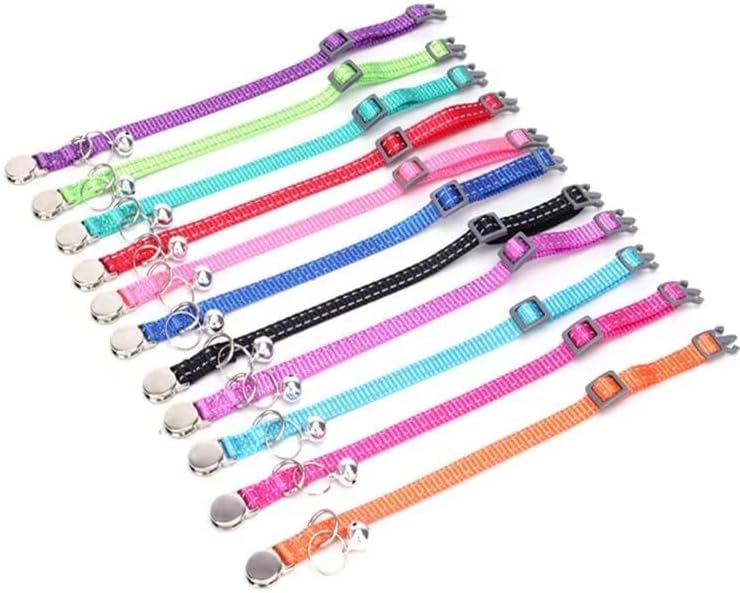 Miniatura 2 de Rising paw Paquete de 2 collares personalizados para gatos collares personalizados de liberación de seguridad con campana para gatos y niños