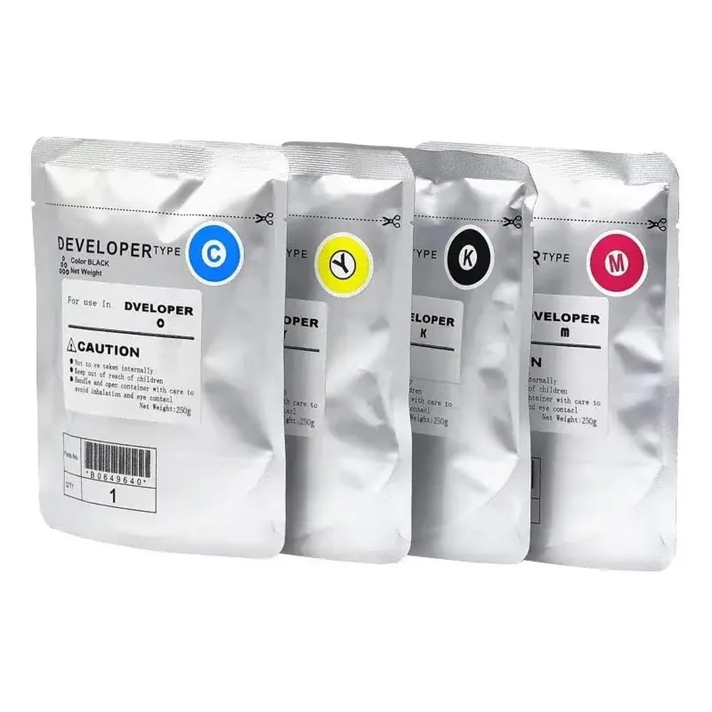UAZNJFZ Compatible DV321 Developer Powder for C221 C224 C284 C364 C454 C554 C281 CMYK 250g(DV321-4Color)