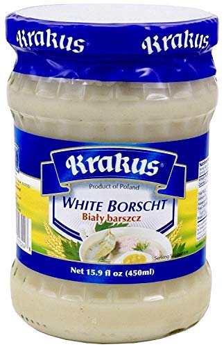 KRAKUS WHITE BORSCHT 450 g (15.87oz) Barszcz Bialy zakwas. Product of Poland. Polish traditional soup.