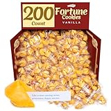 Snackathon Fortune Cookies, Individually Wrapped, Bulk Pack, Premium USA Made (200 Count, Vanilla)