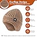 Passionbility Winter Beanie with Earflap Neck Warmer Set for Men Women, Outdoor Warm Thermal Knitted Hat Stocking Caps