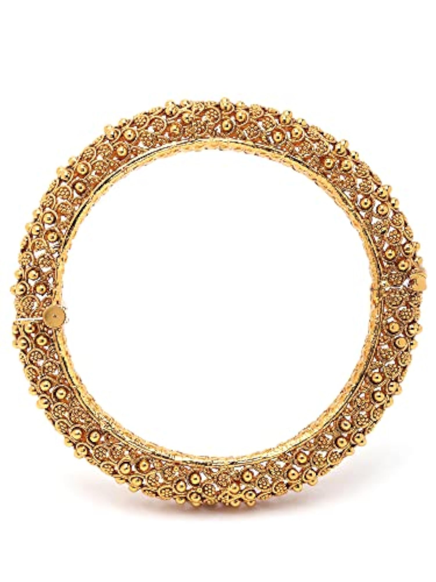 Set of 2 Rajwadi Plated Antique Temple Bangles