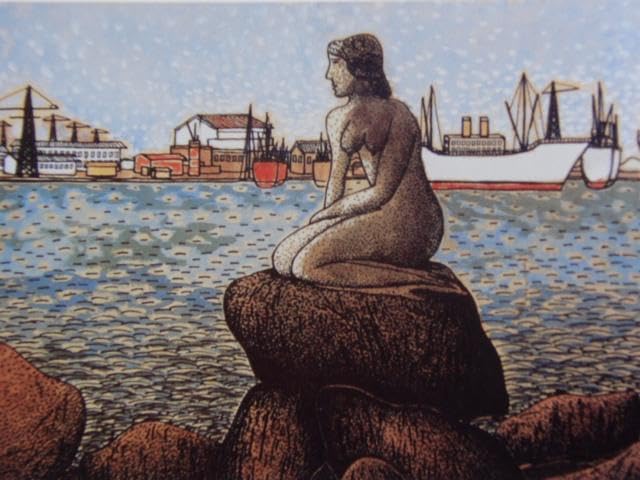 Amazon.co.jp: 山下 清 コペンハーゲンの人魚像 、希少画集画