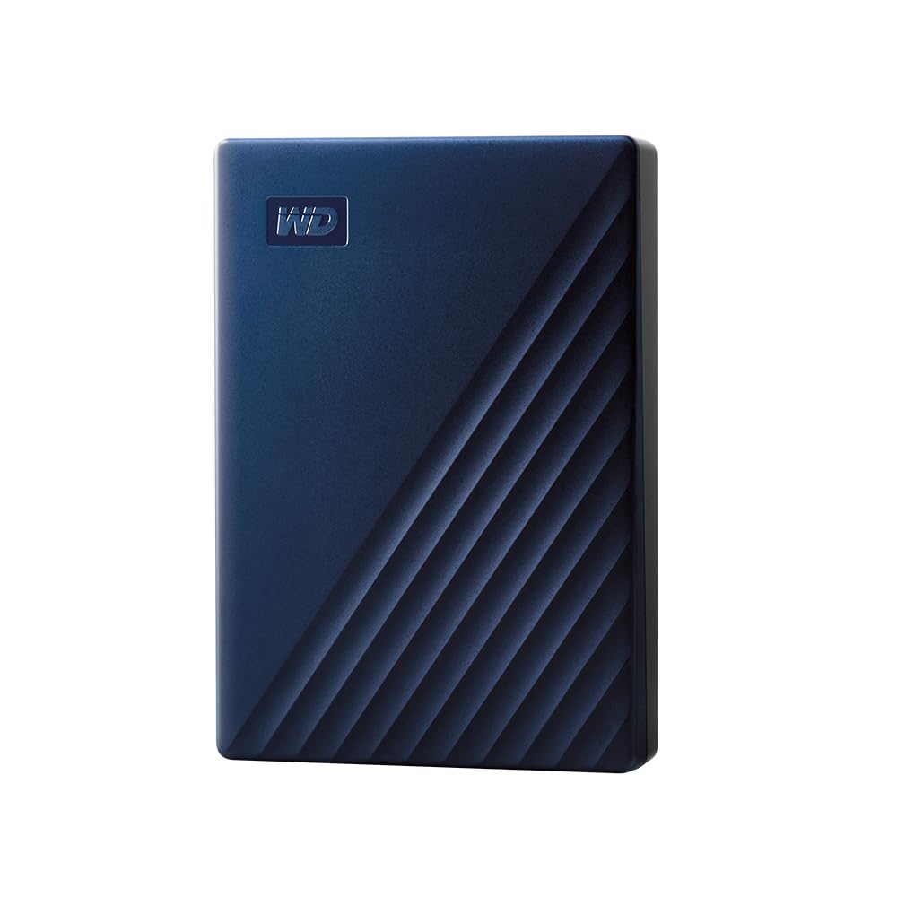 WD 4TB My Passport for Mac, Hard Disk Esterno Portatile, USB 3.2 Gen 1/USB 3.0, Protezion con password, Software per la gestion e il backup, Formatto per MacOS, Blu Notte