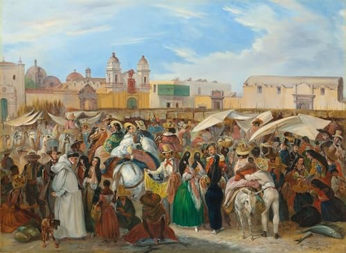 Cuadro l'Independencia Market Lima de Rugendas en lienzo de alta fidelidad estética