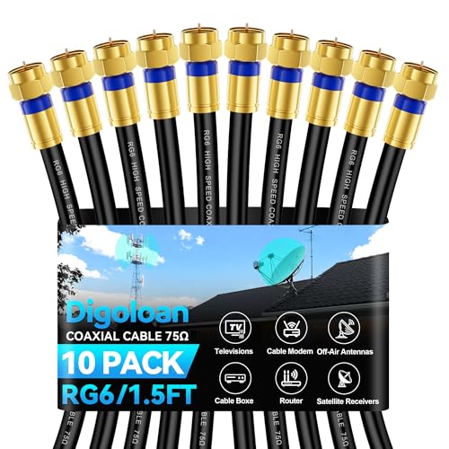 Câble TV et modem coaxial RG6 Digoloan de 0,5 m pour brancher proprement votre box salon