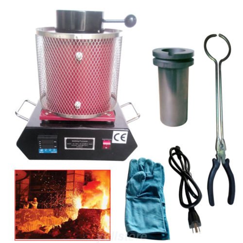 Automatic Electric Melting Furnace，2KG Digital Melting Furnace Metal Kiln Refining Alloy Aluminum Gold