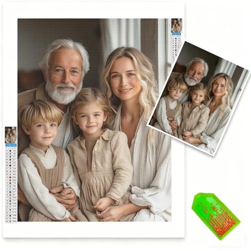 Broderie Diamant Peinture Kit pour un Cadeau Personnalisé Photo Unique en 50x70cm