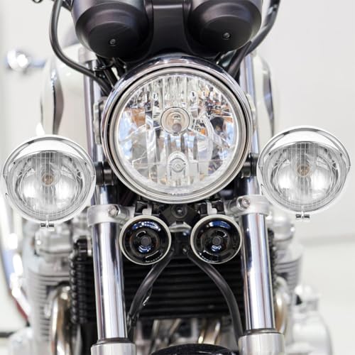 Faros Antiniebla LED para Motocicleta con acabado galvanizado y diseño estético retro 6