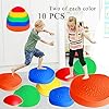 51suxbjwmhl - 10 PCS Stepping Stones Balance Obstacle Course for Kids, Indoor Outdoor Sensory Play Equipment Helps Build Coordination and Stability, Non-Slip Textured Surface and Rubber Edging