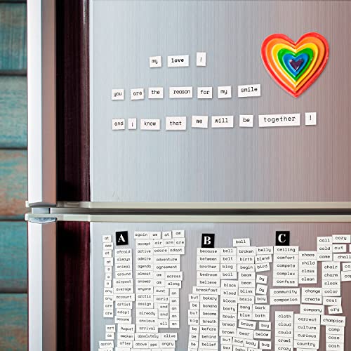 1138 Pcs Complete Poetry Magnets Kit, Word Magnets For Fridge, Poem Magnets, Word Fridge Magnets, Sentence Building, Sentence Magnets To Write Poems, Stories, Conversations - Simply Magic #TOP1