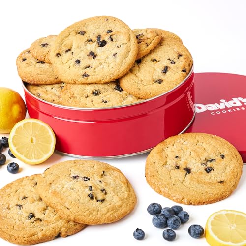 David's Cookies Fresh-Baked Jumbo Lemon Blueberry Cookies, 8 x 4.5 Oz