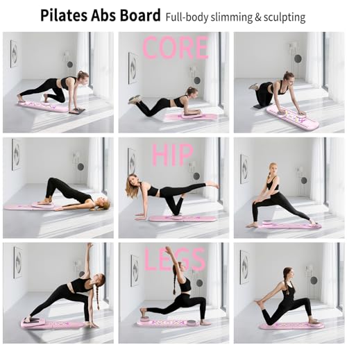 Pilates Board, Foldable Pilates Reformer Set for Home Workout with Timer - image 2