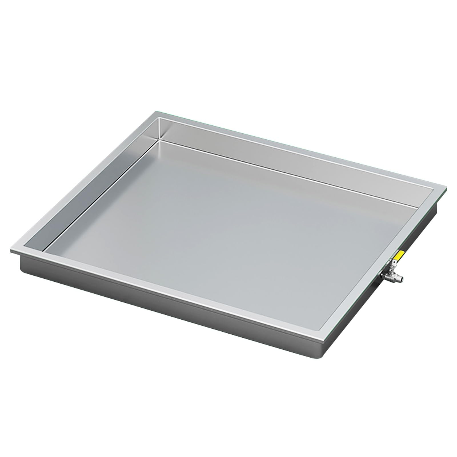 Générique Bac de récupération des condensats en Acier Inoxydable avec Sortie de vidange, Grand bac de récupération d'huile, bac Anti-déversement pour réservoir d'huile (65 cm/25,6 po)
