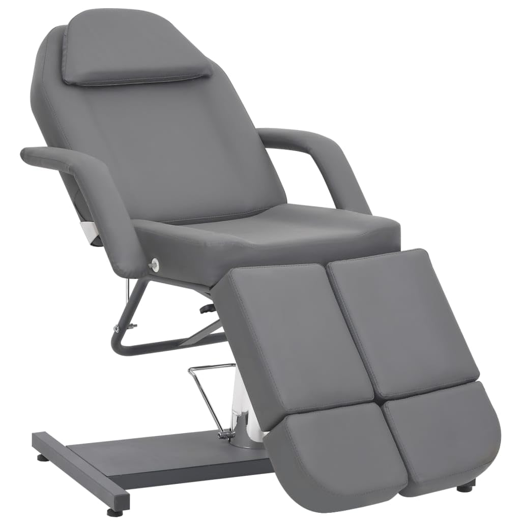 CHARMMA Treatment Chair Grey Faux Leather (100% PVC),Iron Large,Massage Chairs-110269