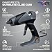 Chandler Tool Full Size Hot Glue Gun And Sticks Set for Crafts and DIY Pistola De Silicona Caliente Inalambrica Complete Heavy Duty Hot Glue Gun Kit With 10 Jumbo Glue Sticks (Grey/Black)