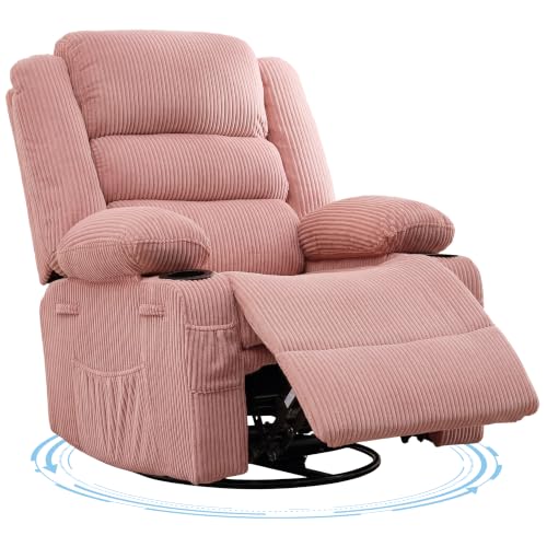 Image of Rocking Recliner Chair for Adults 360 Swivel Manual Recliner