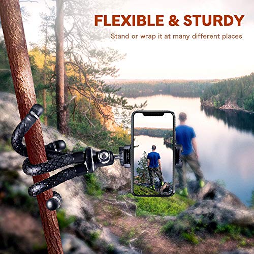 Image of UBeesize 20'' Magnetic Selfie Stick Tripod for iPhone, MagSafe Tripod with 2-in-1 Phone Clamp & 1 /4'' Screw Mount, Phone Tripod Stand with Remote