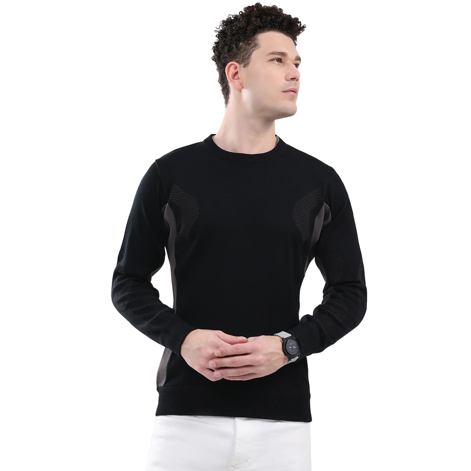 monte carlo Men's Regular Fit Pullover | Solid Pattern | Pull On Closure with Full Sleeve Round Neck Winter Pullover for Men's-picture-50