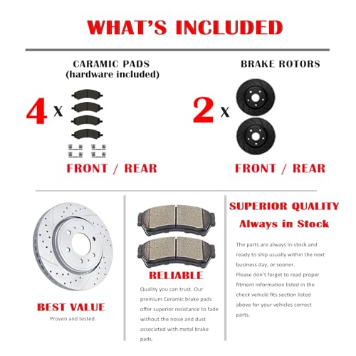 Image of Acinoparts Front Brake Kit for Chrysler Aspen 2007-2009 Dodge Durango
