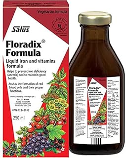 Salus Floradix Liquid Iron and Vitamins | Herbal Iron Supplement for Women, Men