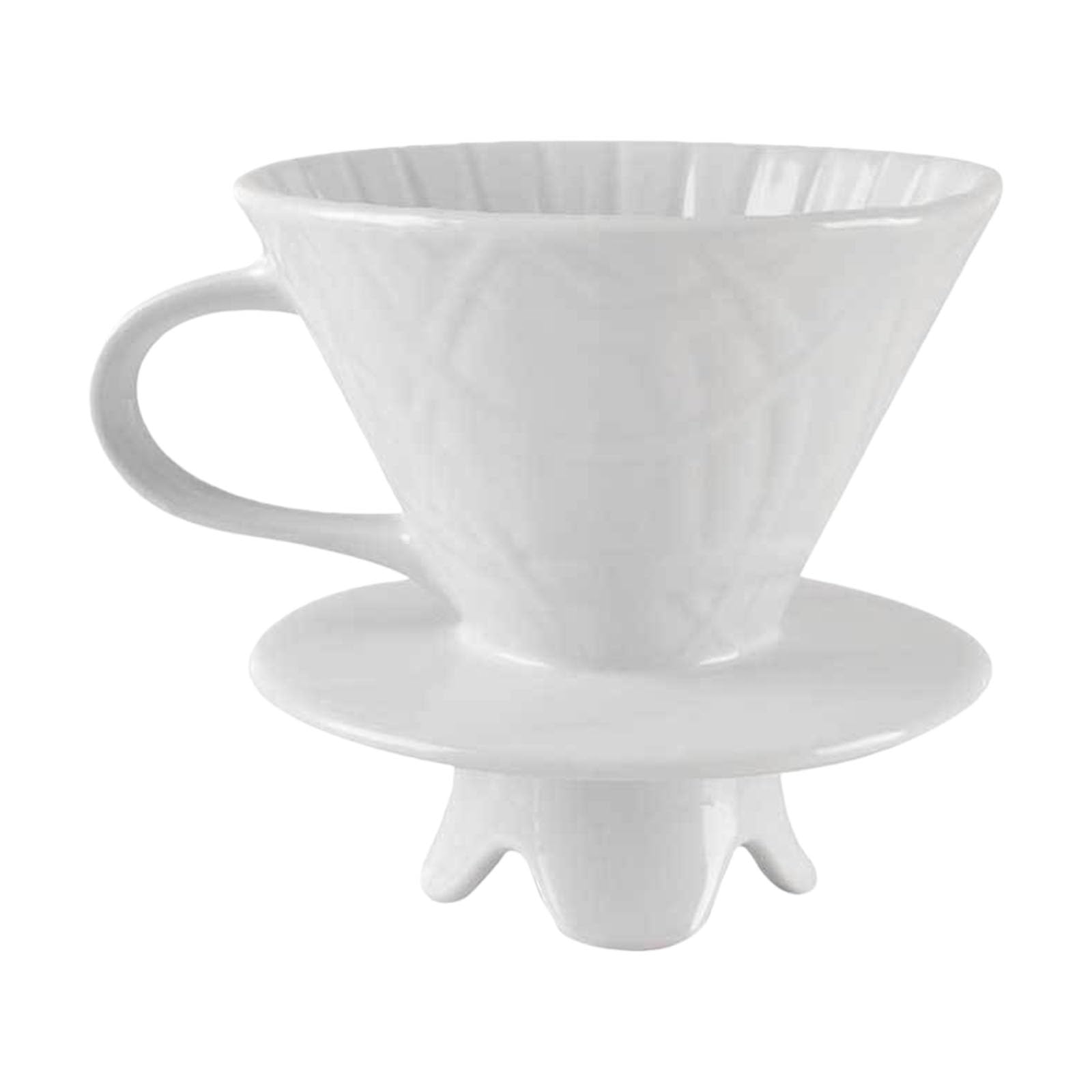 Piceioep Professional Coffee Filter Funnel Accessory Ceramic Coffee Filter Cone