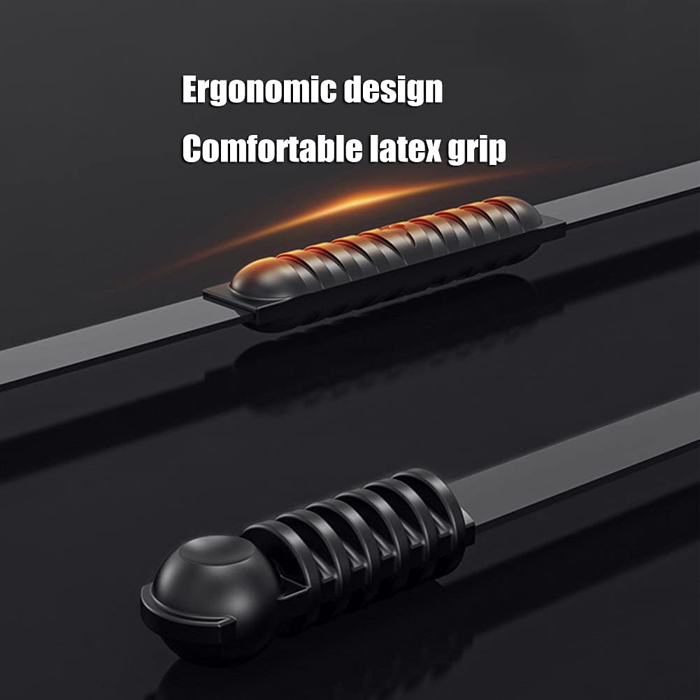 Bastón oscilante con vibración de alta frecuencia para fortalecer los músculos, barra flexible negra de 90 cm, para ejercicio de fitness