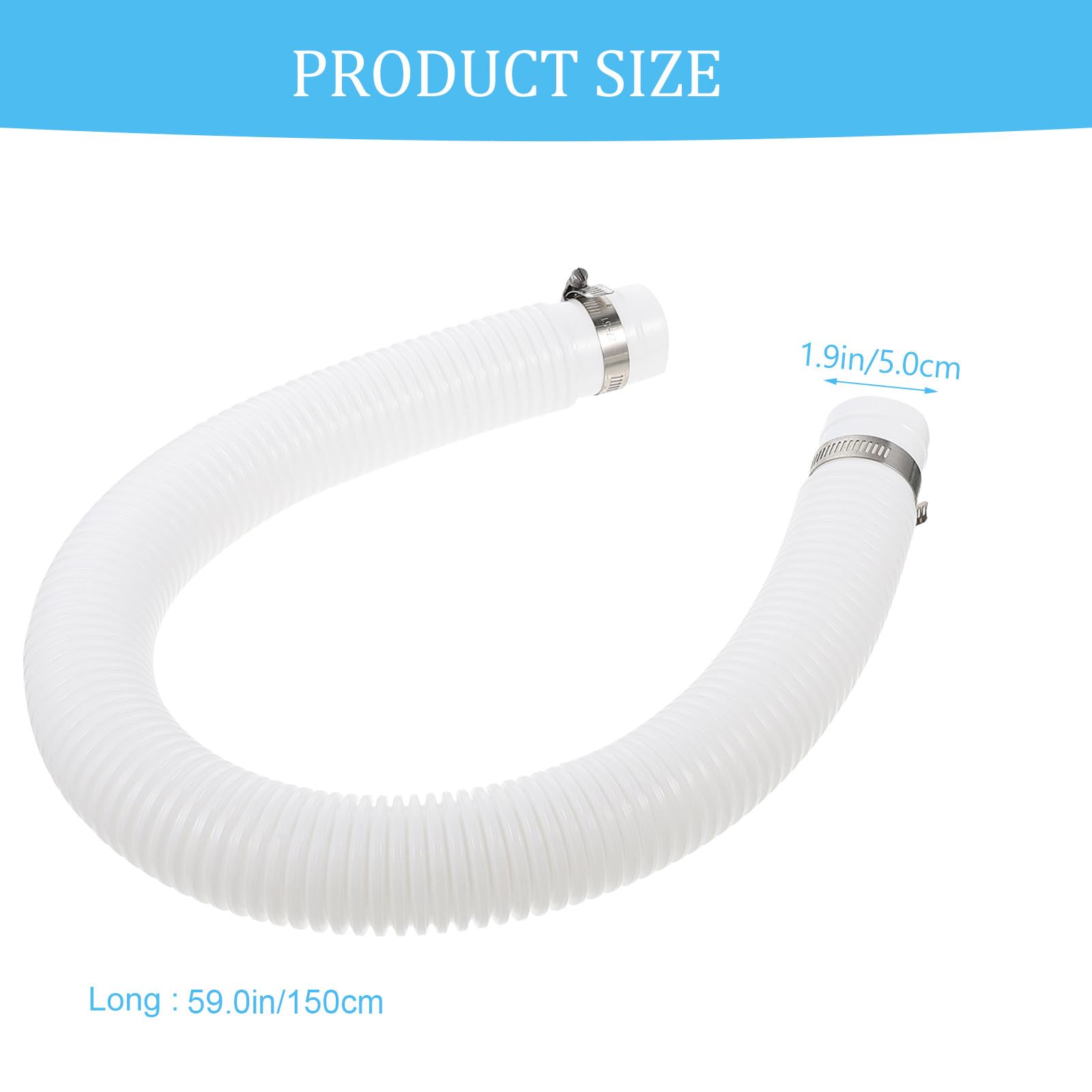 Manguera de Repuesto para Piscina Desmontable Accesorio de Filtro y Bomba Fácil Instalación y Ligera Compatible con Bomba Doble con Cuatro Cierres