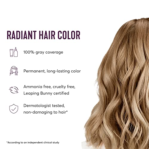 Madison Reed Radiant Hair Color Kit, Permanent Hair Dye, 100% Gray Coverage, Ammonia-Free, Lusia Dark Blonde 8.5Nna Dark Neutral Blonde For Resistant Grays, Pack Of 1 #TOP3
