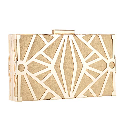 Pochette Sac de soirée Femme Petit Sac à Main Bandoulière Ceremonie Mariage Portefeuille,Or