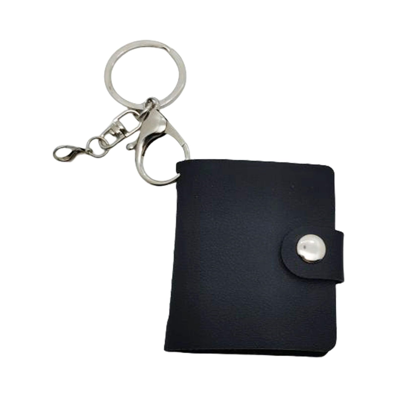 NEWFT Multipurpose Small Photo Holder Keychains Easy to Use Sturdy PU Albums Home Accessory for Stylish Outfits Daily Use