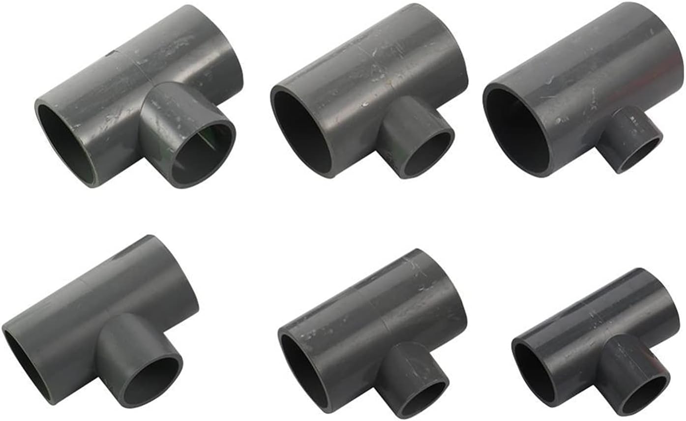 Utility Hose Butt Hose Connector Adapter Water Supply System Pvc Connector 25-20/32-20/32-25/40-20/40-25/40-32Mm Reducing Tee Joint Irrigation Water Tank Pipe Fittings/Gold