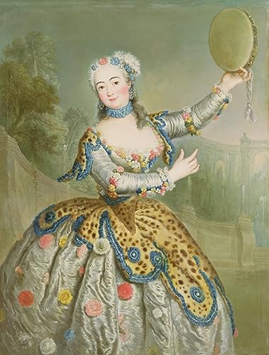 Lienzo Bárbara Campanini de Antoine Pesne Impresión Mural 60x90cm