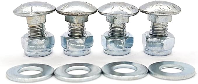 Review Pack of 4 784-5581A-0637 790-00120-0637 Carriage Bolts Nuts Replacement MTD Shave Plate Scraper Bar 784-5581A (5/16-18) 5/8″