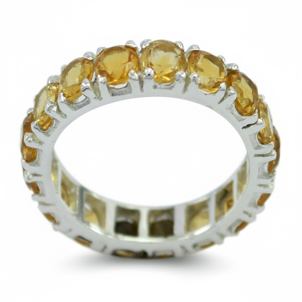 55Carat Choose Your Color Natural Gemstone Sterling Silver Band Ring Birthstone Friendship Love Size 5-13