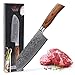 Wakoli EDIB Pro Chiński nóż szefa kuchni, 17,50 cm, bardzo ostre ostrze z 67 warstw ze stalowym rdzeniem VG10, nóż ze stali damasceńskiej, nóż kuchenny i profesjonalny nóż kucharski z prawdziwej stali damasceńskiej z uchwytem z drewna pakka