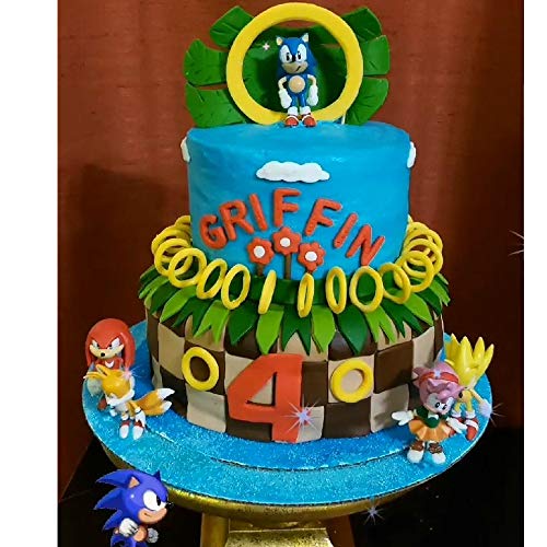 Kukifun Lot De 6 Figurines Sonic The Hedgehog Pour Decoration De Gateau Mini Jouets Pour Enfants Accessoires De Fete D Anniversaire Circulaire En Ligne
