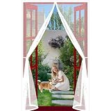 Zanzariere Magnetiche 100 x 75 cm Anti Zanzare Insetti, con Calamita & Pesi, Chiusura Automatica, con Nastro Adesivo, Zanzariera con Cornice Magnetica per Balcone Soggiorno, Bianco
