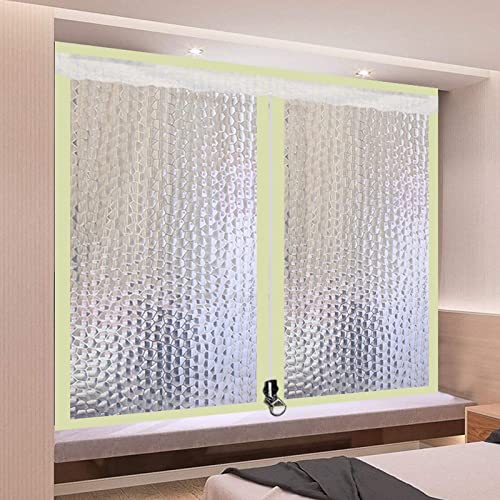 Cortina de Puerta Invierno,Cortina Térmica Con Aislante Térmico,Translúcida,para puertas y ventanas para evitar el viento frío,el aislamiento acústico,el sellado,el polvo (W*H:100x120cm/39x47in) Cover