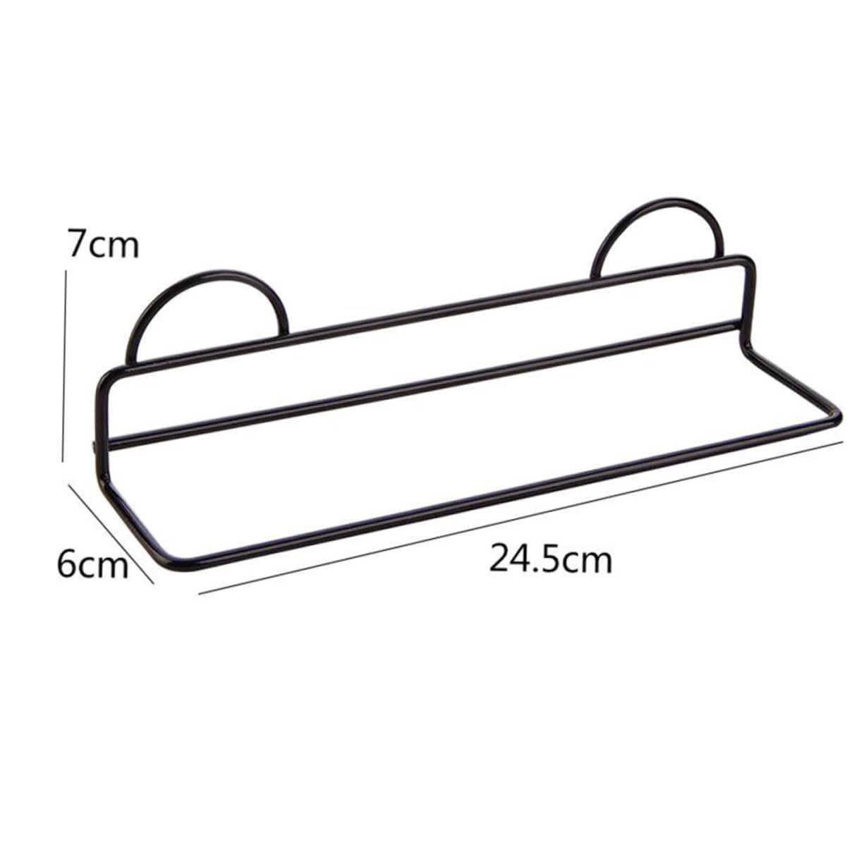 HOLIDYOYO Iron Wall Mounted Single Layer Shoe Rack Easy Install Hanging Shoe Holder for Bathroom Living Room Door Storage Organizer Design for Slippers Sneakers and High Heels