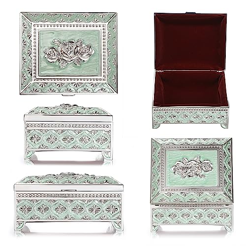 Hipiwe HPWSN00838 Vintage Metal Jewelry Box Floral Gorgeous Jewelry Trinket Box thumb #8