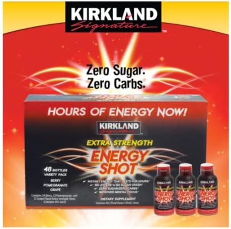 Extra Strength Energy Shots Low Calorie Zero Carbs High Energy Drink