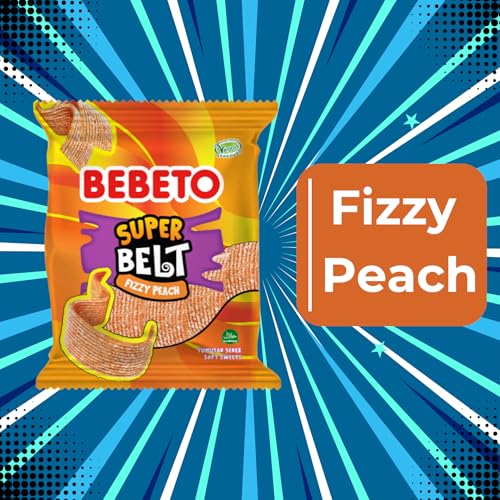 Bebeto Super Belt Peach Caramelos Veganos Ácidos 135g miniatura 6